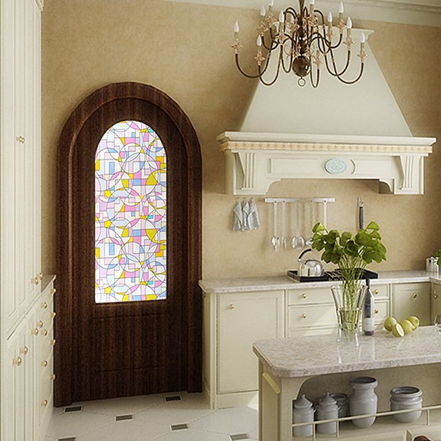 colored decorative stained glass deco film art window film