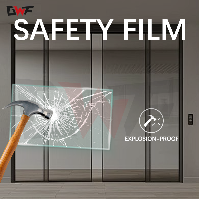 Safety Film 4Mil Clear Safety Bulletproof Window Tint Film Security Car Window Films Wholesale Building Window Safety Sticker