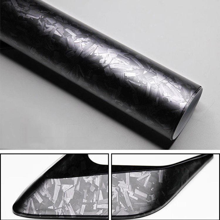 Forged Carbon Fiber Vinyl Wrap Self Adhesive Film, High Gloss Car Wrap Vinyl Roll, Perfect for DIY Cars Motorcycle Protection