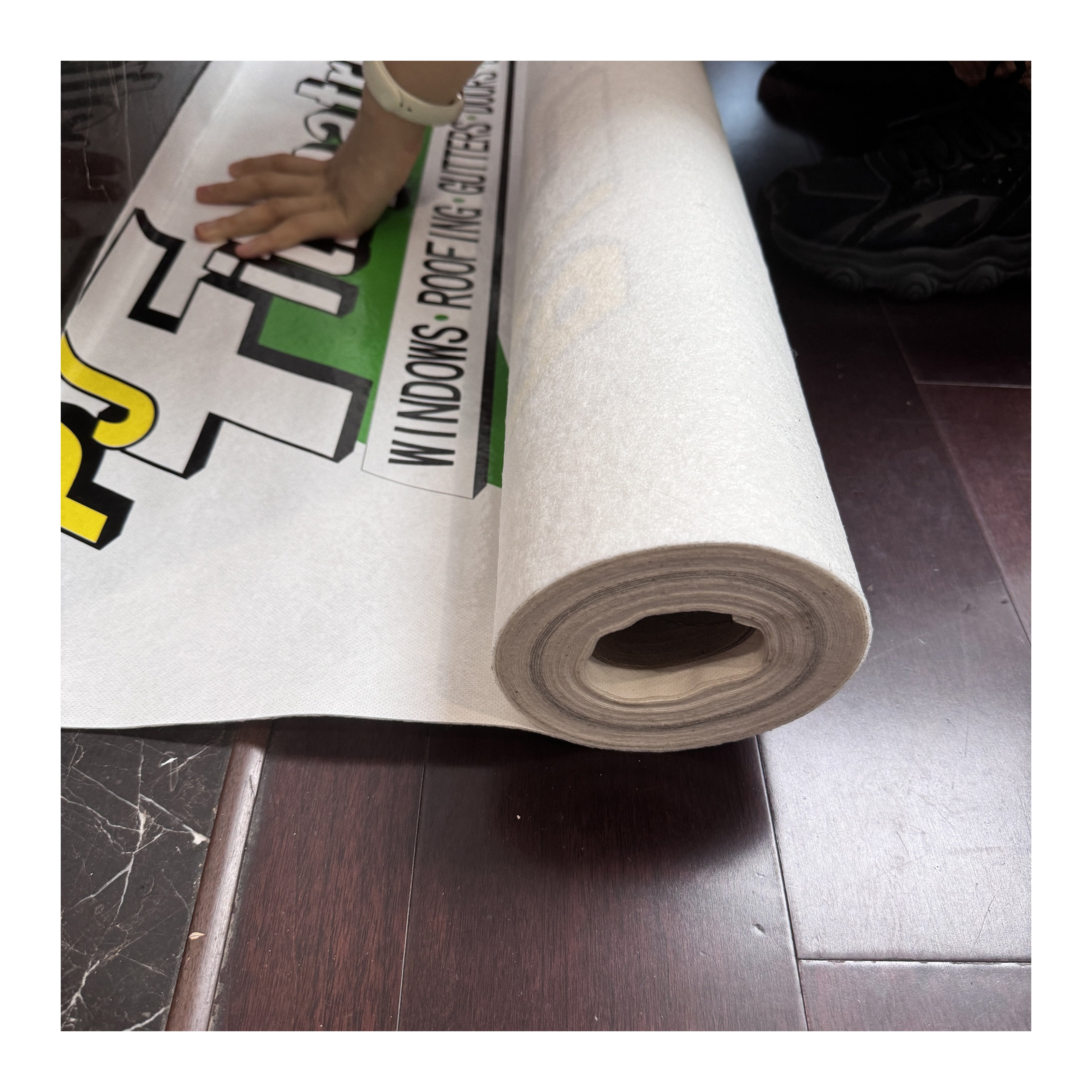 Temporary Customized Decoration Sticky Floor Cover Fleece Protection Film