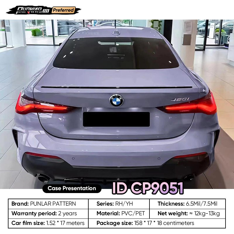 Factory Original Color Purple Car Wrap Vinyl PET High-Gloss PVC Film 1.52CM Car Stickers Waterproof Color-Changing Film