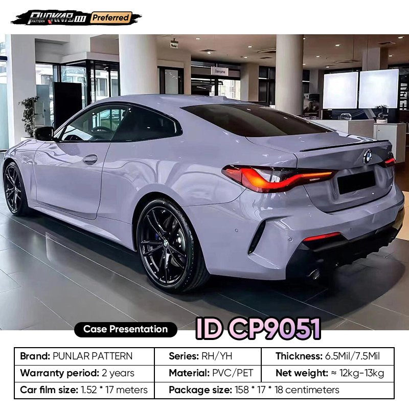 Factory Original Color Purple Car Wrap Vinyl PET High-Gloss PVC Film 1.52CM Car Stickers Waterproof Color-Changing Film
