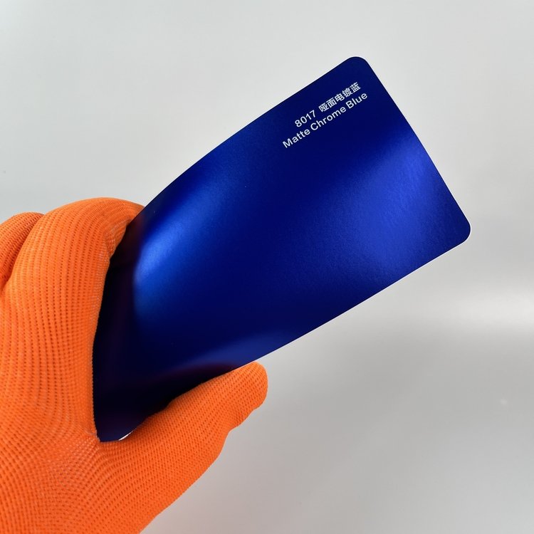 Matte Chrome Blue car wrap vinyl full body wrap car vinyl 3m matte blue vinyl wrap electroplating color changing film