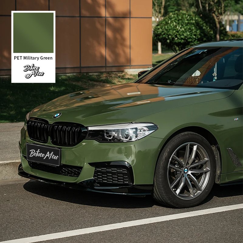 Super PET Glossy Army Green PVC Vehicle Air Free Super Crystal Color Change Self Adhesive Foil Wrap Vinyl Film