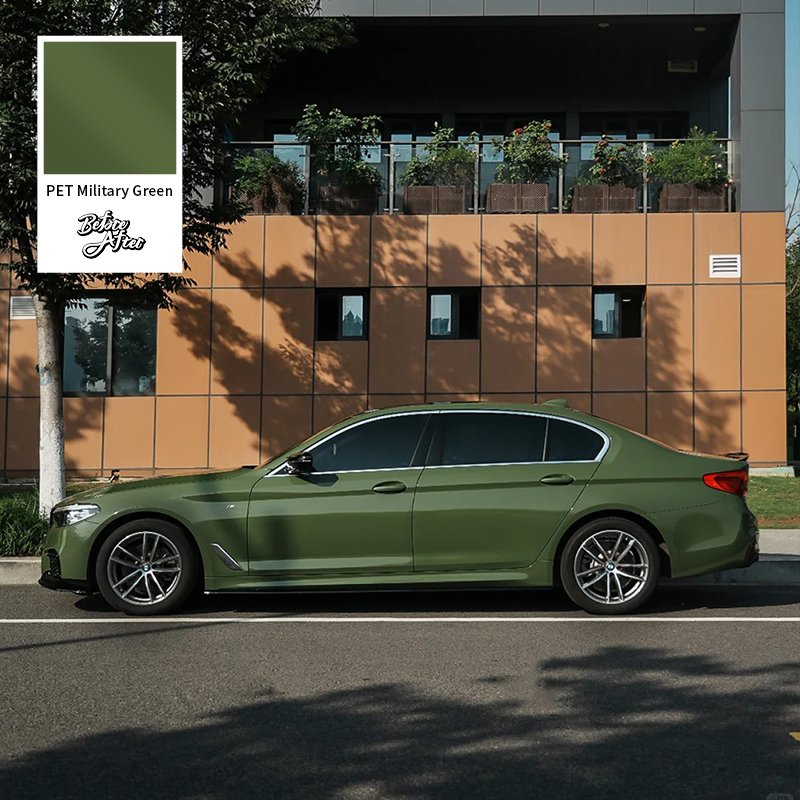 Super PET Glossy Army Green PVC Vehicle Air Free Super Crystal Color Change Self Adhesive Foil Wrap Vinyl Film