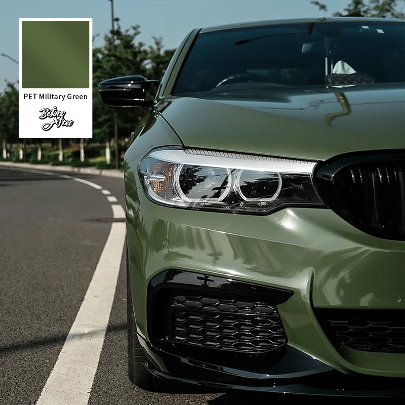 Super PET Glossy Army Green PVC Vehicle Air Free Super Crystal Color Change Self Adhesive Foil Wrap Vinyl Film
