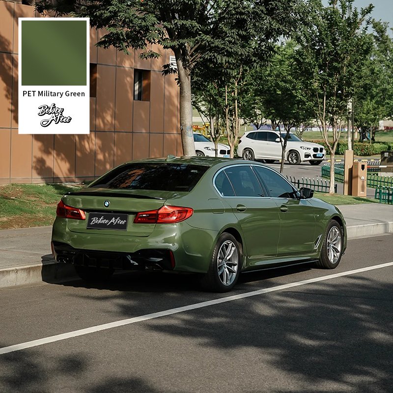 Super PET Glossy Army Green PVC Vehicle Air Free Super Crystal Color Change Self Adhesive Foil Wrap Vinyl Film