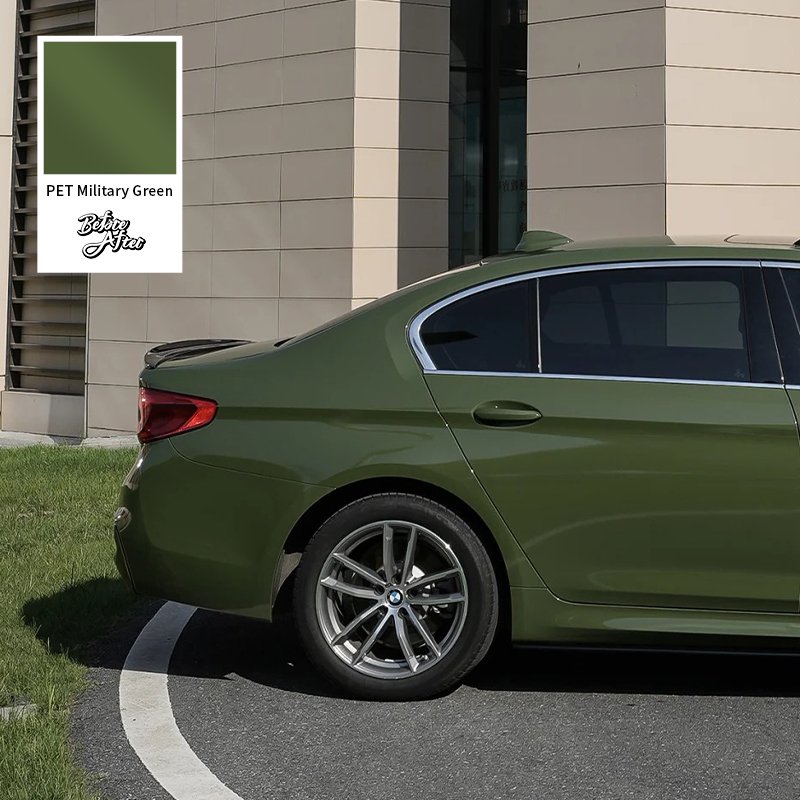 Super PET Glossy Army Green PVC Vehicle Air Free Super Crystal Color Change Self Adhesive Foil Wrap Vinyl Film