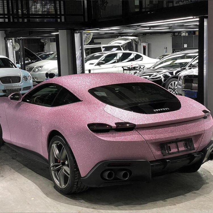 Super Diamond Pink protective film for car livery wrap vehicle wrap waves vinyl pink car wrap