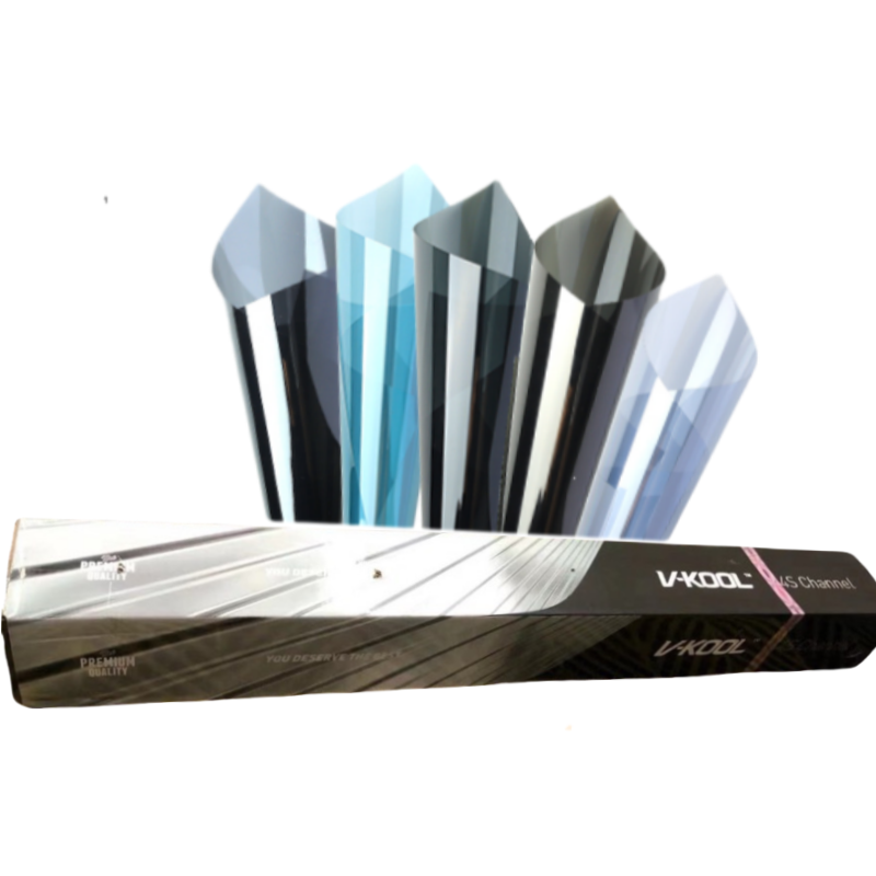 Stay Cool in Family Car with V-Kool 1.52*30m Black Window Tinting Film Self-Healing PET Material Solar Control Heat Reduction