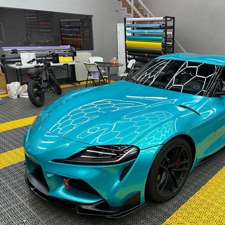 Metal Paint Lake Blue Best-selling blue Car Wrap Vinyl Car Body Stickers Film Color Change For Vehicle Car Wrapping