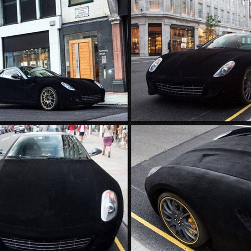 Wholesale price soft fabric suede velvet black Car vinyl wrap film Car interior refit film pvc wrap vinyl decoration film