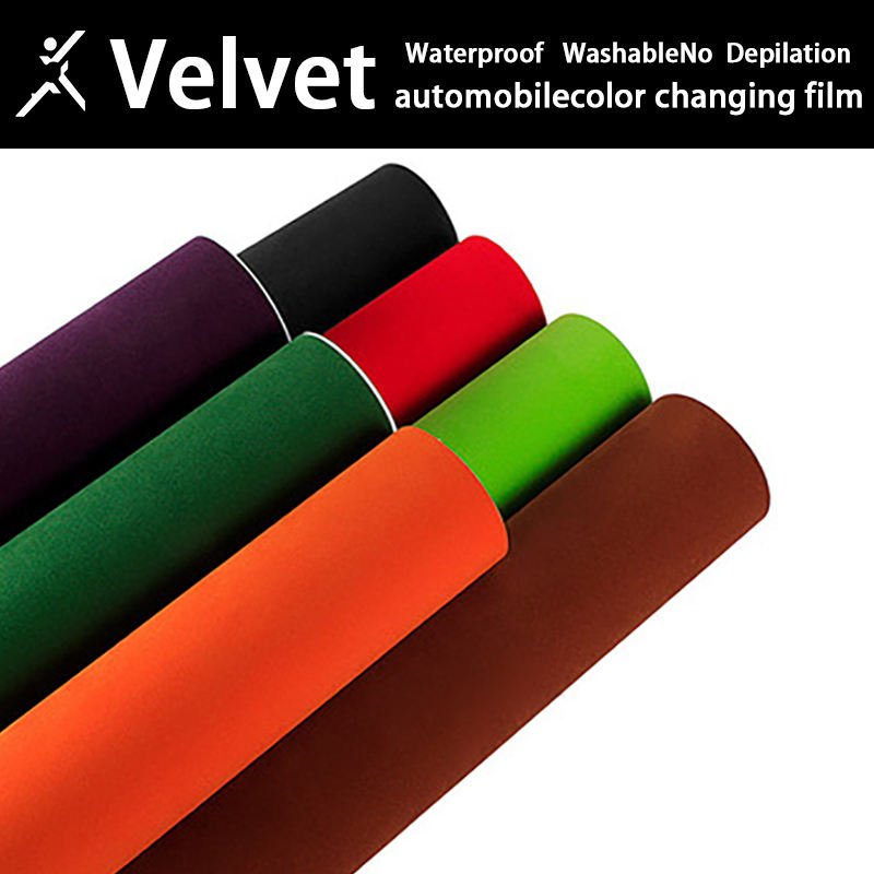 Wholesale price soft fabric suede velvet black Car vinyl wrap film Car interior refit film pvc wrap vinyl decoration film