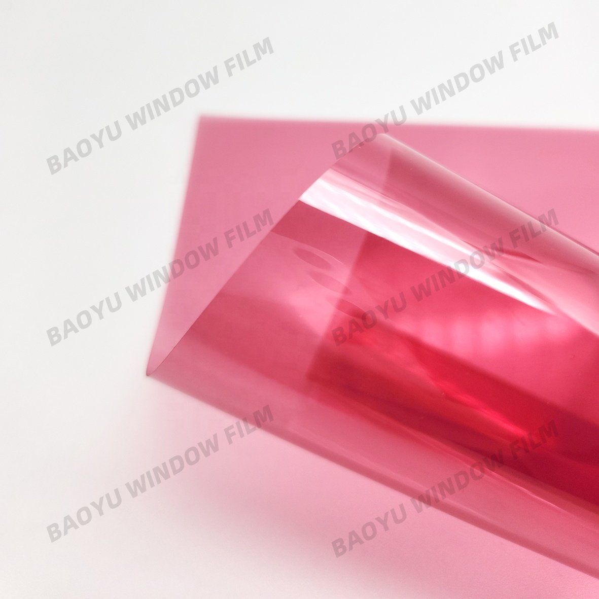home Block UV colorful transparent color film Beautiful Decorative film light pink