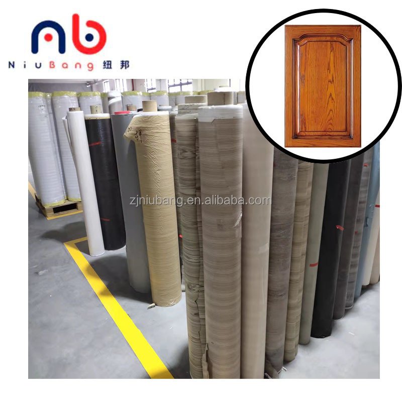 Furniture Decorative PVC Film Foil Vacuum Pressed PET Material with Timber Grain for Decorative Applications