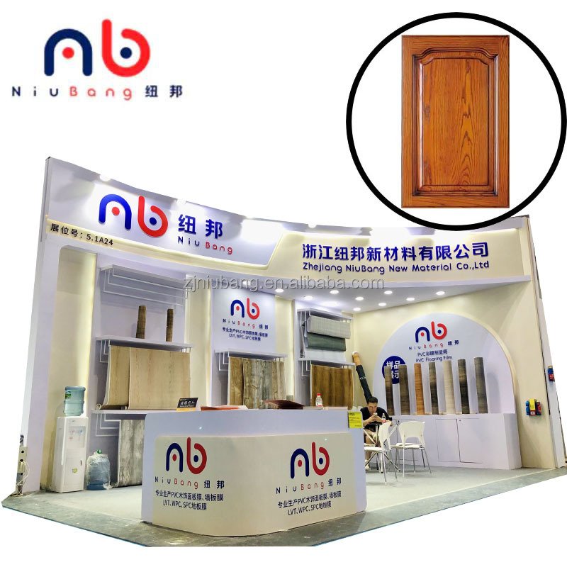 Furniture Decorative PVC Film Foil Vacuum Pressed PET Material with Timber Grain for Decorative Applications