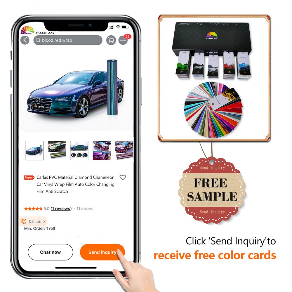 CARLAS Crystal Car Accessories Sticker PET Material Roll for Body Anti-Scratch and UV Proof Vinyl Wrap Car Film