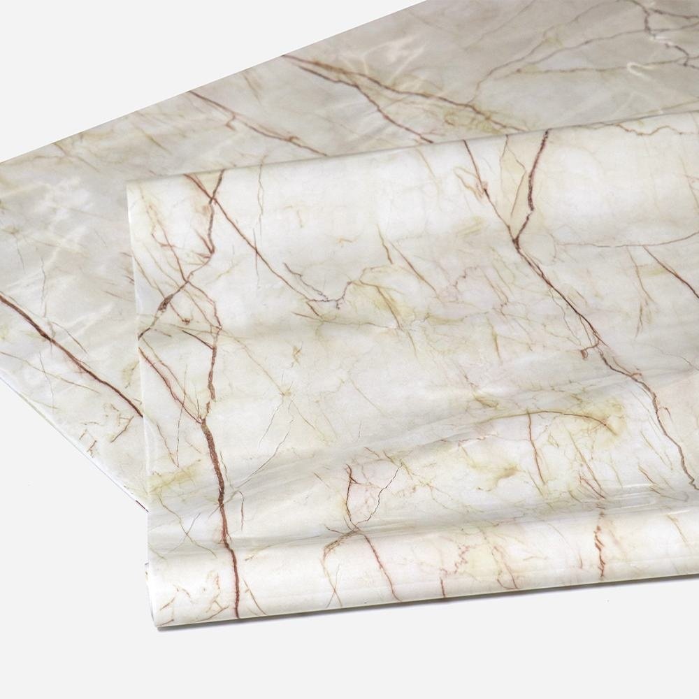 Blue Green Pink custom color marble design pvc decorative film roll