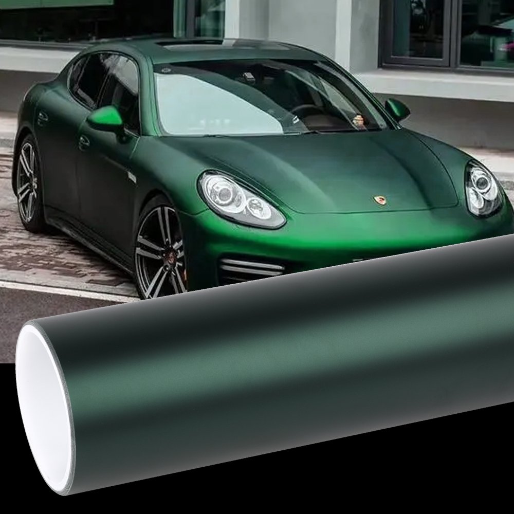 High Quality Super Dumb Venom Green Car Color Change Film Metallic Matte Texture Car Decorative Film