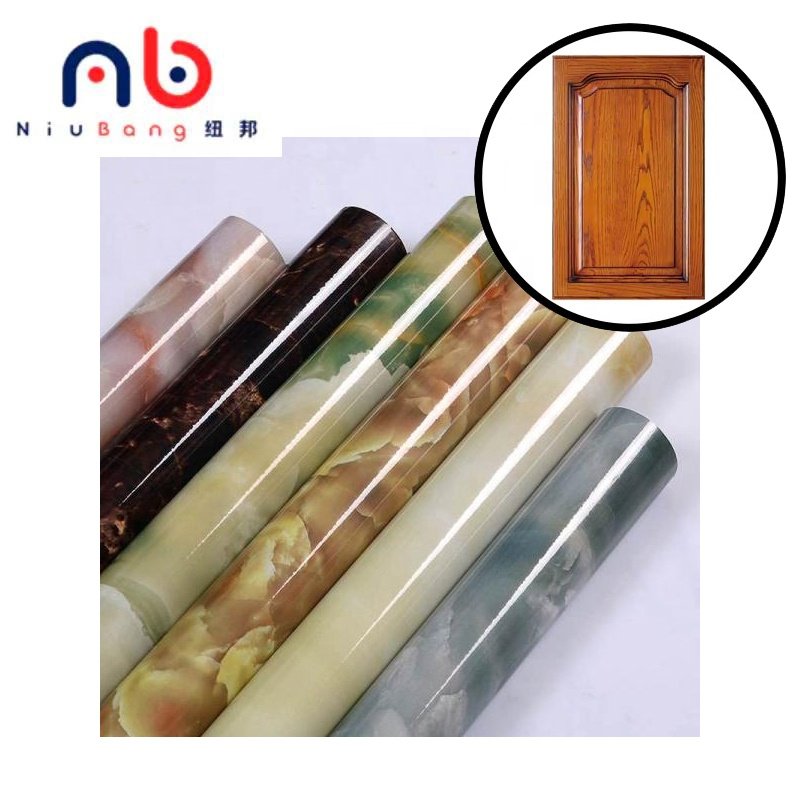Professional Design Printing Embossed Wallpaper Grain Pvc Decorative Film indoor PVC films
