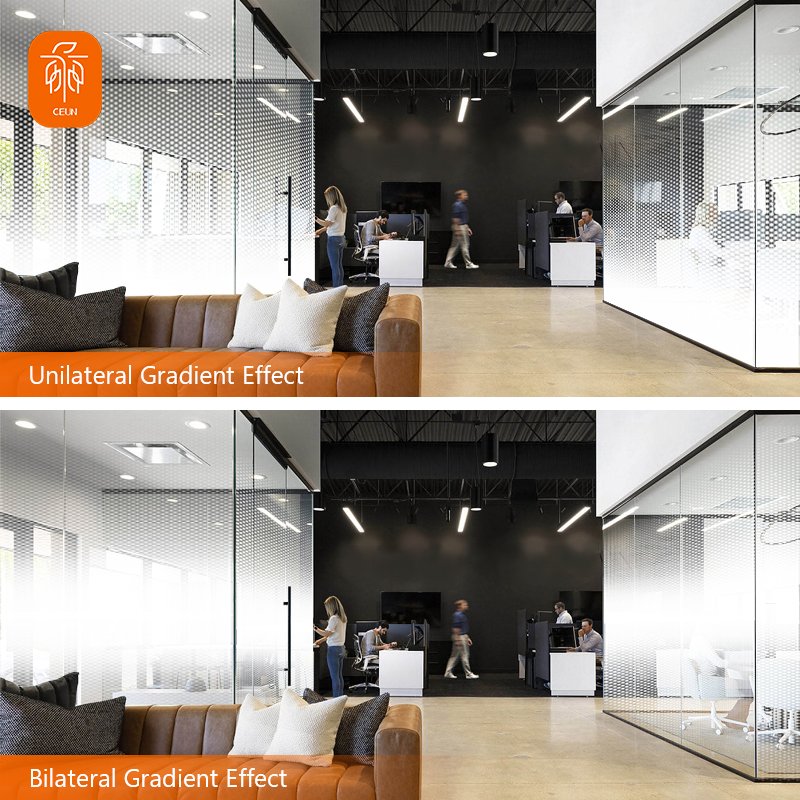 Best Price Of Decorative Self Adhesive Professional Gradient Frosted Effect Window Glass Gradient Films For Buildings And Office