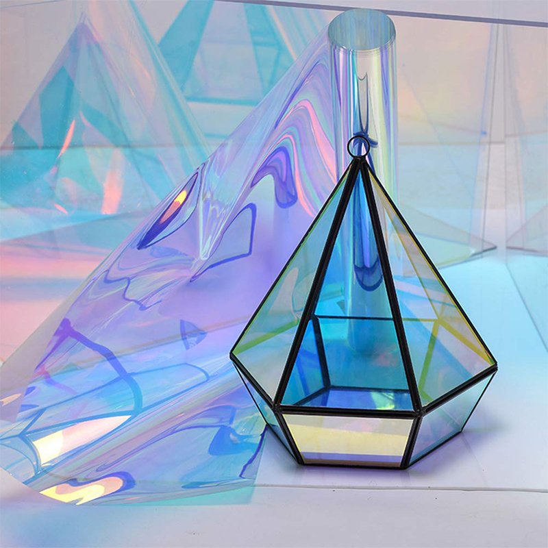 PET Purple Plastic Metalized Rainbow Window Film/Irridescent Film