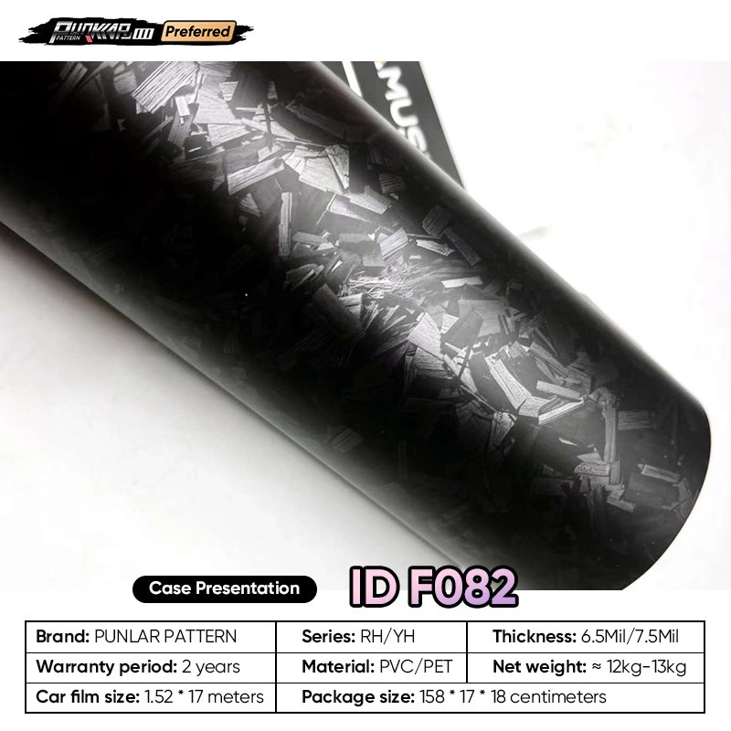 Customizable OEM Matte carbon fiber pattern Car Wrap Vinyl PET High-Gloss PVC Film Car Stickers Waterproof Color-Changing Film