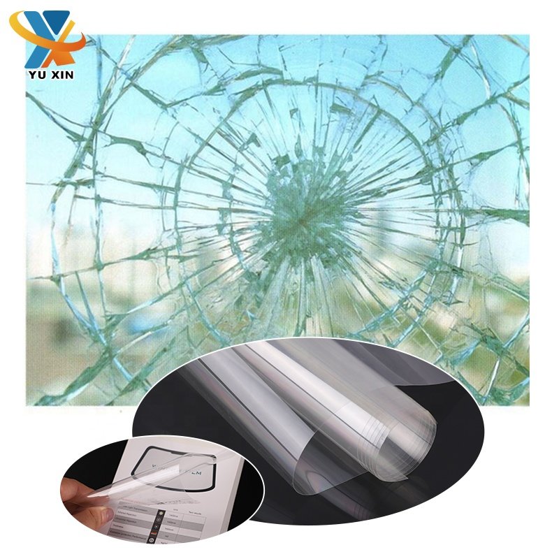YuXin 1.52*30m Free sample 8mil high quality car glass explosion proof window safety security film