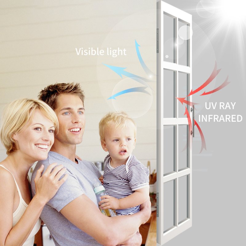 One Way Vision Silver Black Titanium Mirror Foil Reflective Privacy Protection Decoration Building Glass Window Tint Solar Film