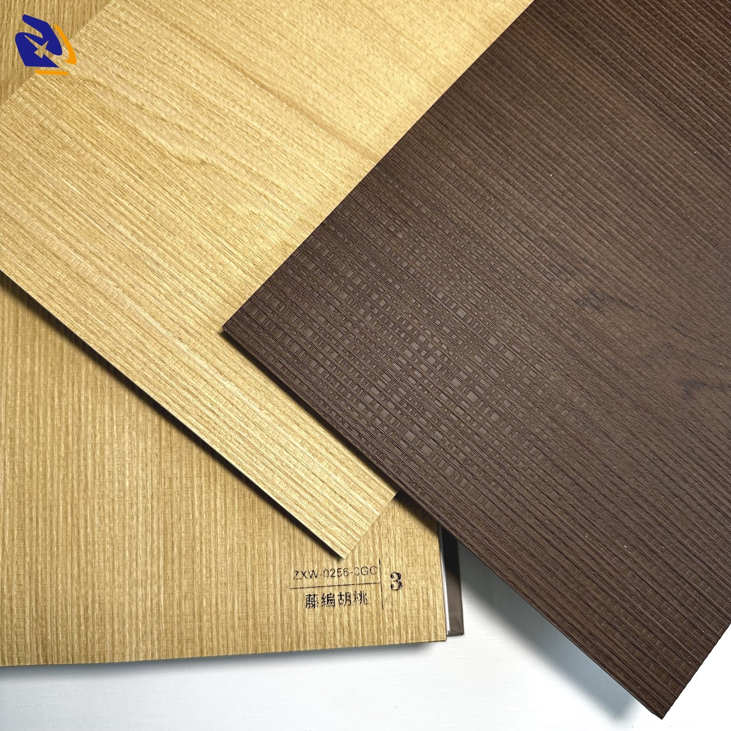 2024 Vine Woven Walnut Wood Grain PVC Lamination Film Embossed Interior Hotel Wall Decor Film for Furniture Used Wall Decoration