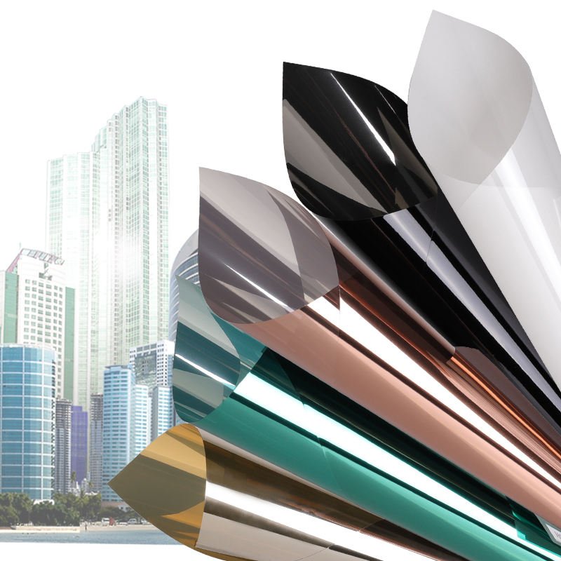 Gold&Silver Decorative Home Office Building Window Film Mirrored Reflective Solar Tint Film UV Rejection Tinting