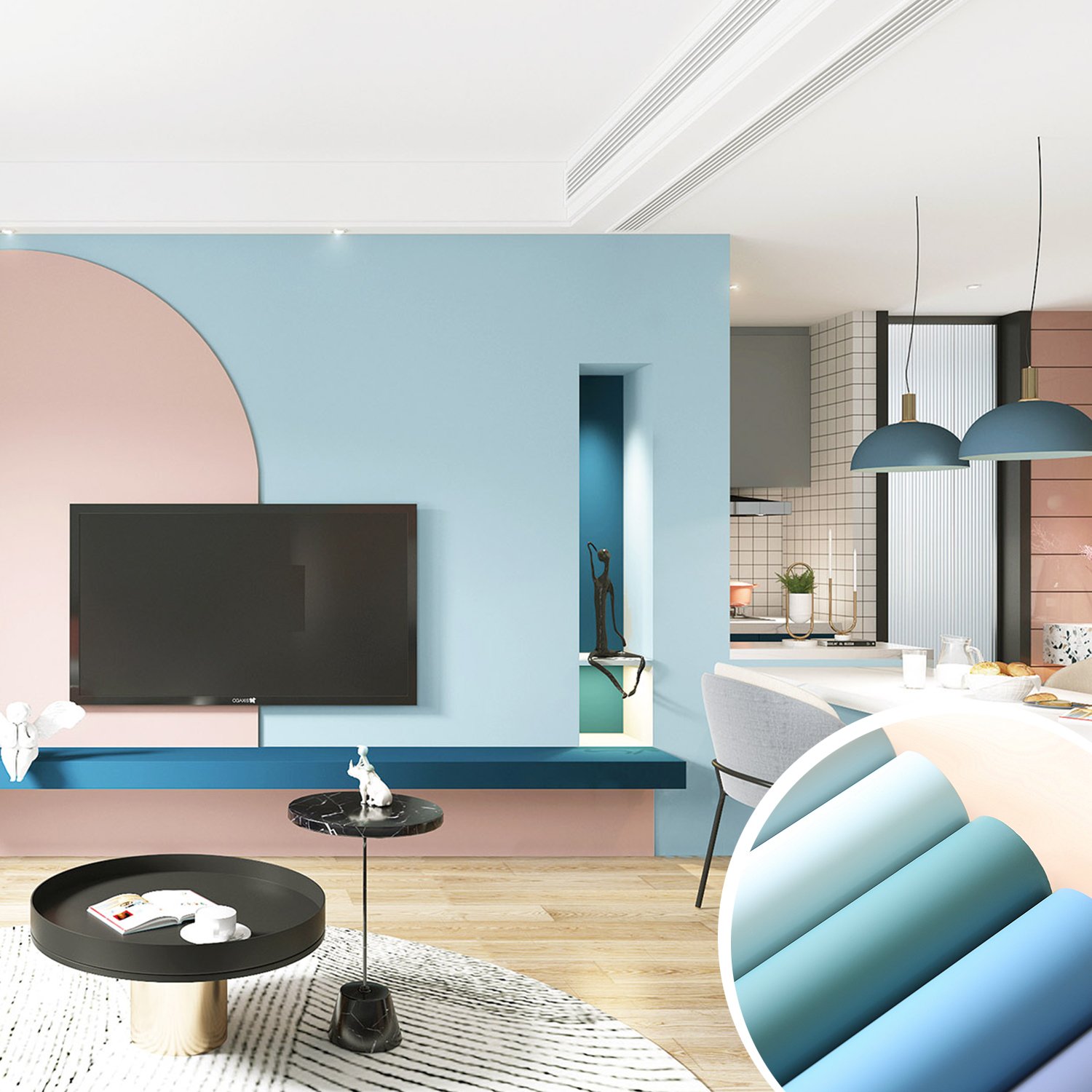 Opaque Home Furniture Wall Panel Vacuum Laminadora Laminated Color Membrane Decorative PVC Film
