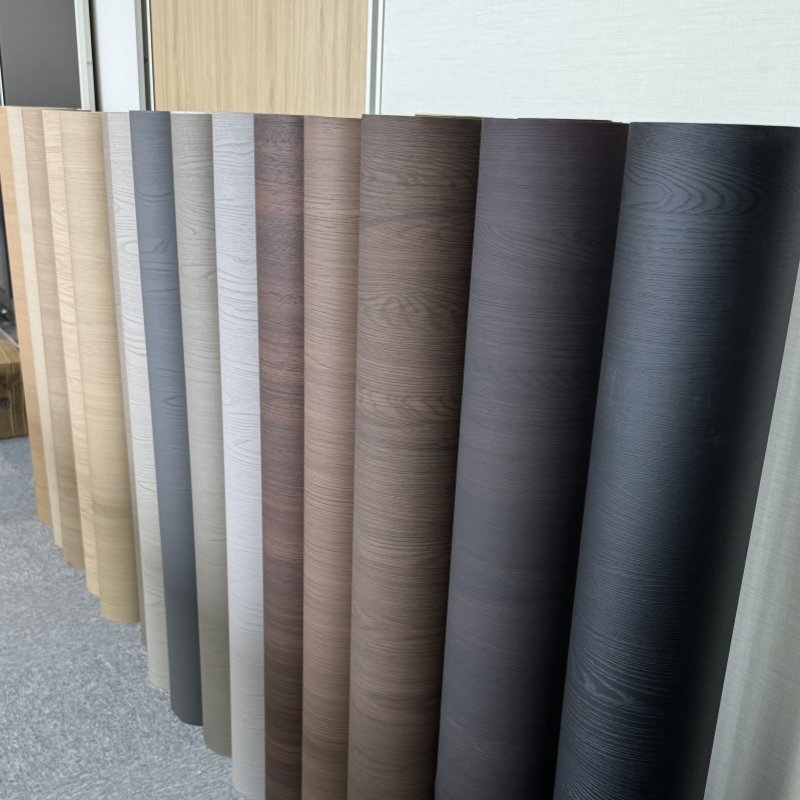Wooden Texture PVC Decorative Film Indoor Living-Room Cupboard Wood Color Printing Calendating Membrane Film PVC for Furniture