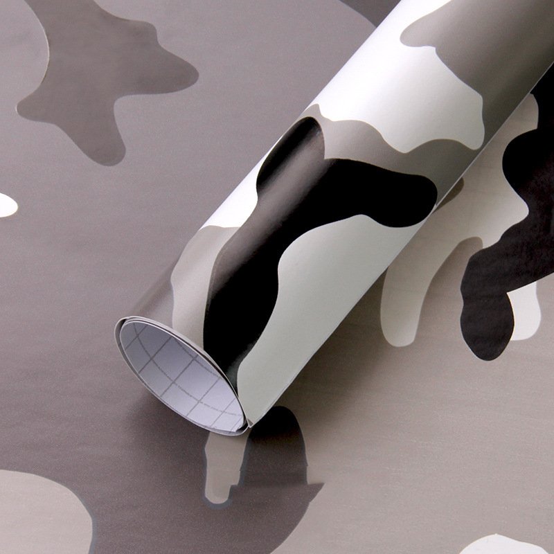 NEWAY Decorative 10x152cm White Camouflage Car Body Vinyl Film Wrap Roll For Vehicle Decoration
