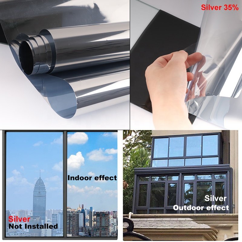 Window Film Manufacturer One Way Vision Privacy Protection Building Window Decor Stickers Foil Tinted Reflective Solar Film
