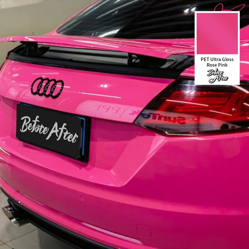 Factory price car color pvc film color changing pink vinyl protection pvc car film wrap rose pink vinyl wraps film