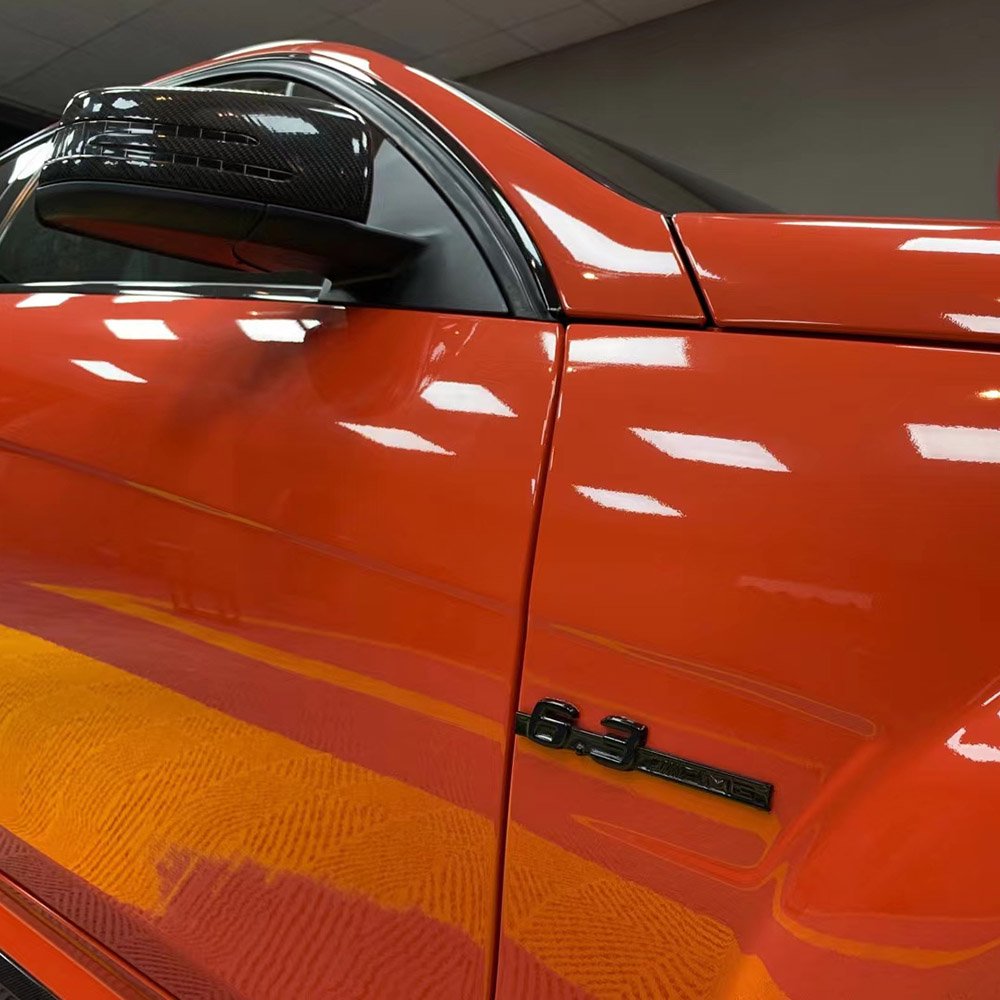 Repositional Car Protection Film Ture Gloss PET Release Liner Lava Orange Brilliant Car Vinyl Wraps