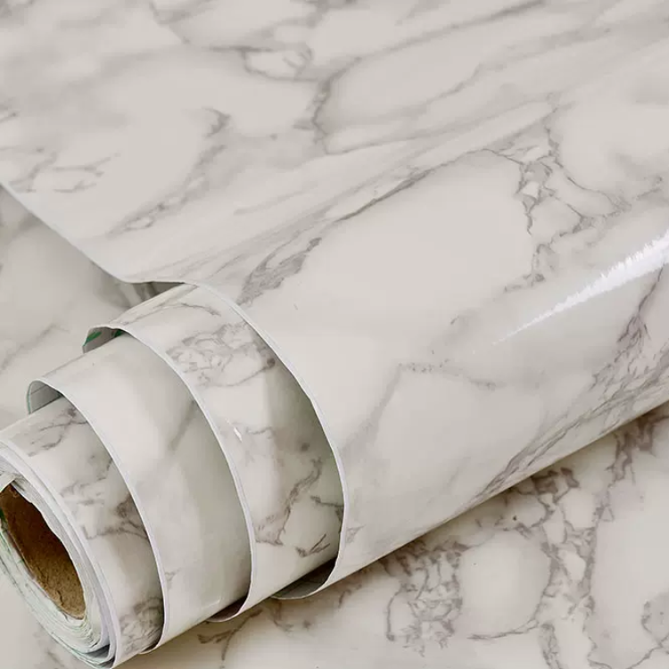 Home decorative desk wall paper decoration pvc marble film for Kitchen Cabinet adhesive pvc marble film