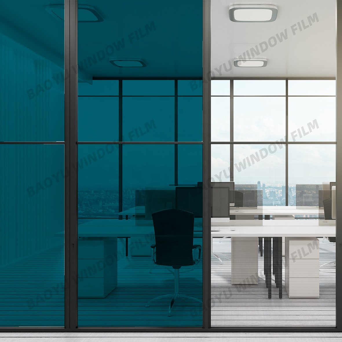 colorful decoration transparent color film Lotus leaf green Decorative film Beautiful Home Office