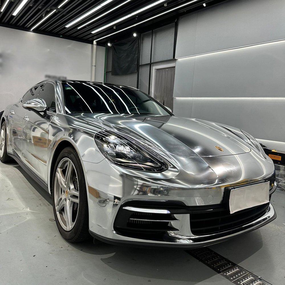 Full Body Mirror Dark Grey Car Wrapping Chrome Vinyl Blue Silver Tungsten Car Wrap Tint Decorative Film