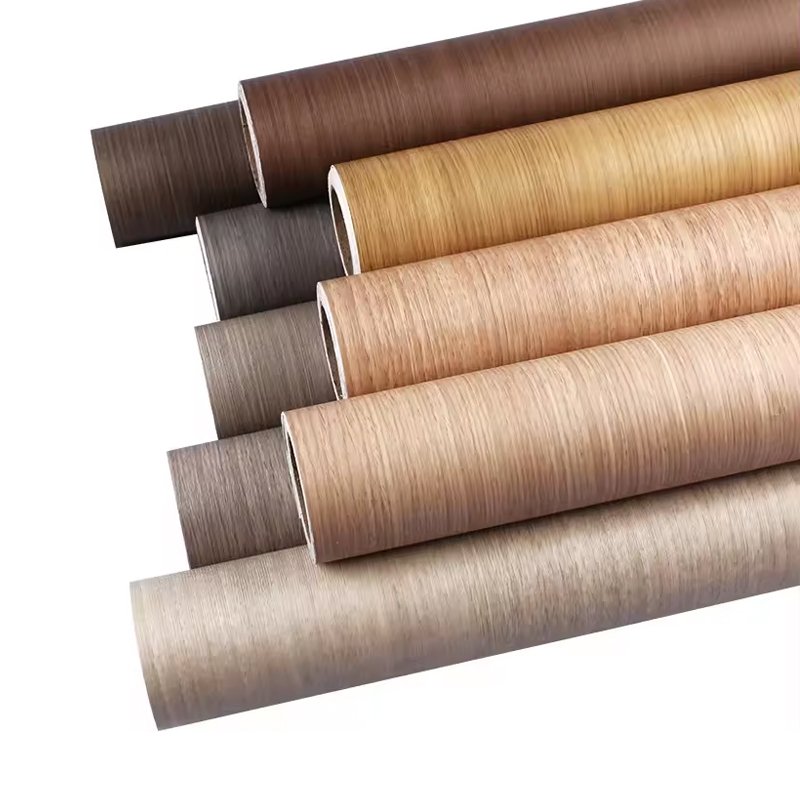 Hot Sale Factory price wooden grain pvc foil membrane pressing pvc decorative film wrapping profile pvc film for cabinet
