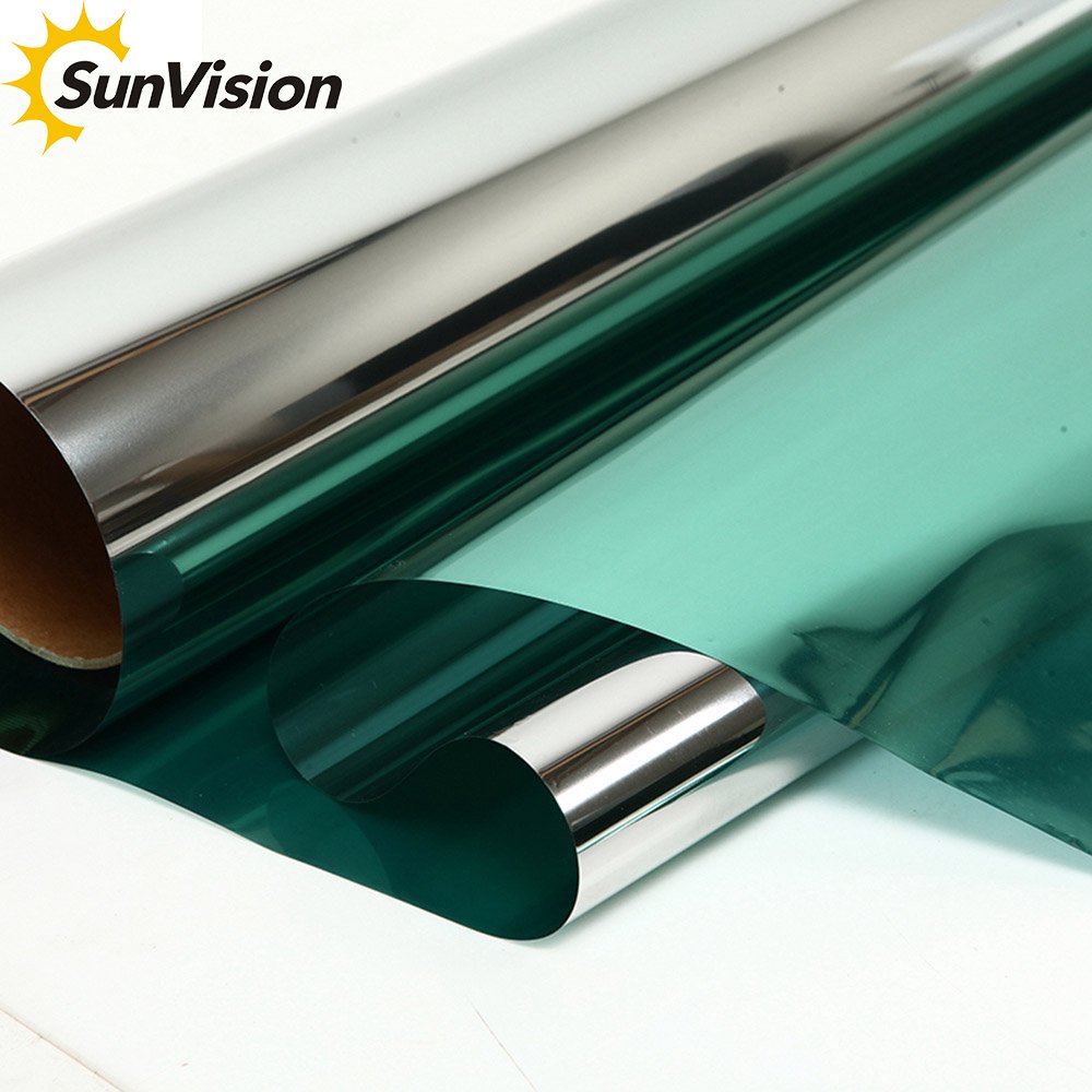 Heat Control One Way Mirror UV Protection Building Glass Decoration Film Window Protect Film Silver Reflective Window Tint Film