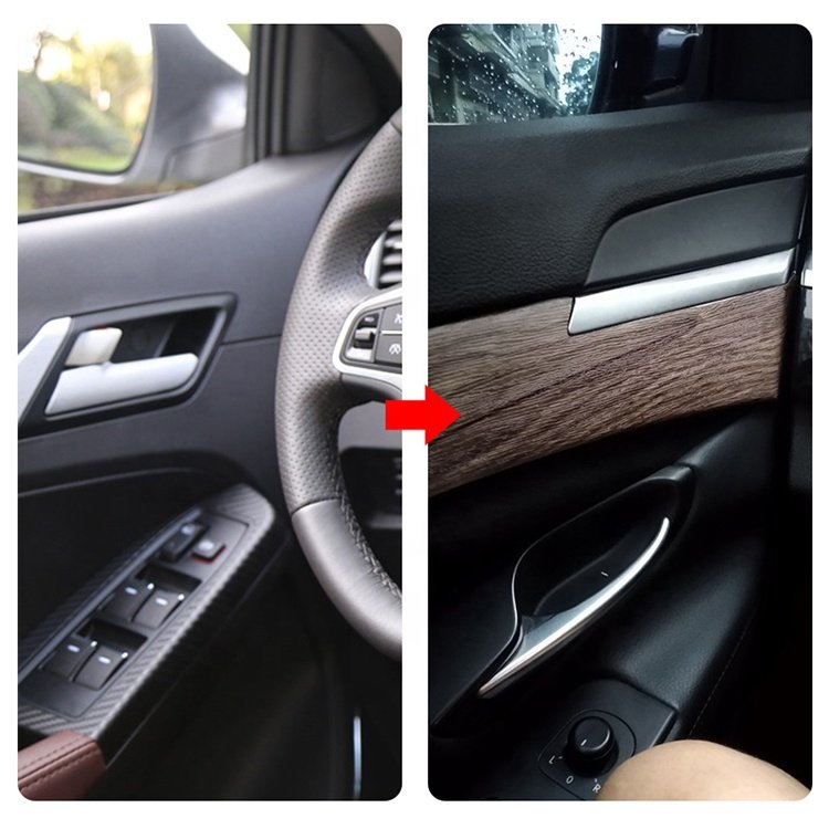 SCHANLEY 1.22*10M car wrapping film furniture wood grain film car interior PVC wood grain vinyl sticker