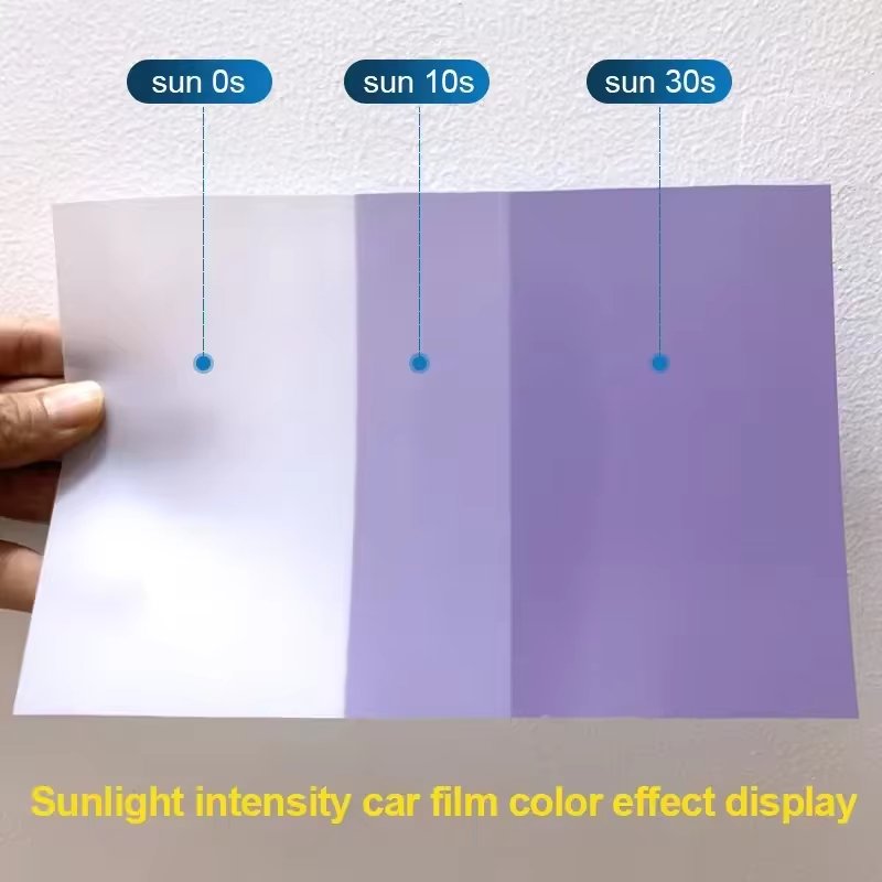 TPU PPF photochromic light control headlight protection film white to purple suitable for any car light decoration