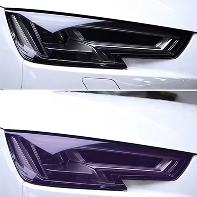 TPU PPF photochromic light control headlight protection film white to purple suitable for any car light decoration