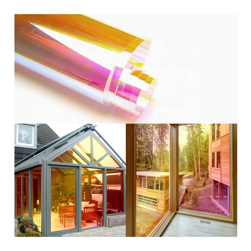 Promotional 1.38*30m PET Colorful Dichroic Iridescent Glass Tint Chameleon Window Film For Building/Car