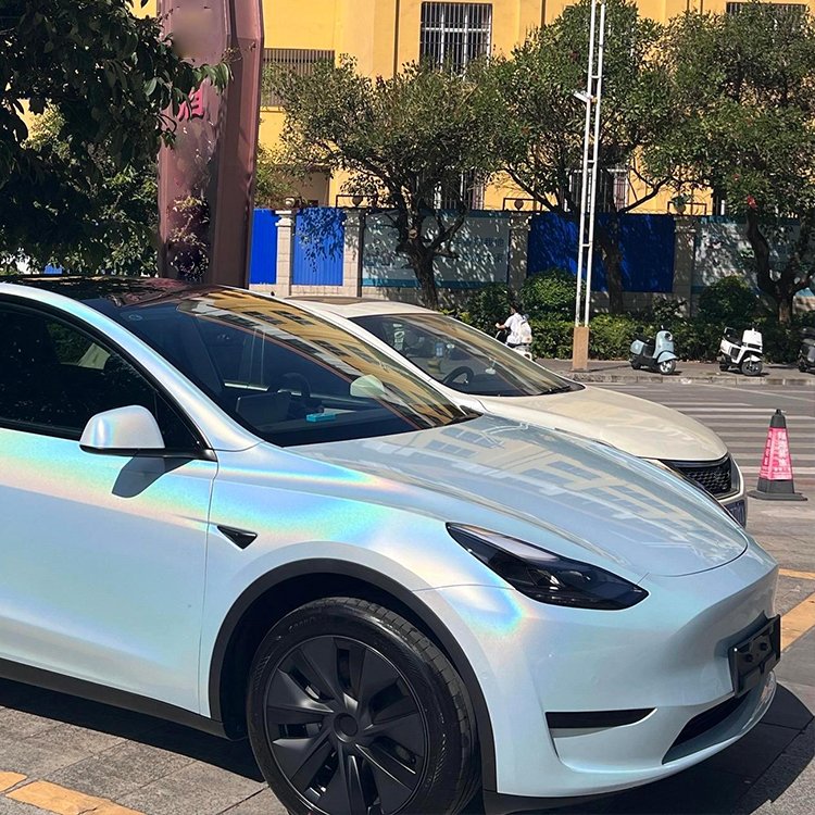 Glossy Laser Sea Blue 3M Car Wrap Vinyl Car Body Stickers Film Color Change For Vehicle Car Wrapping