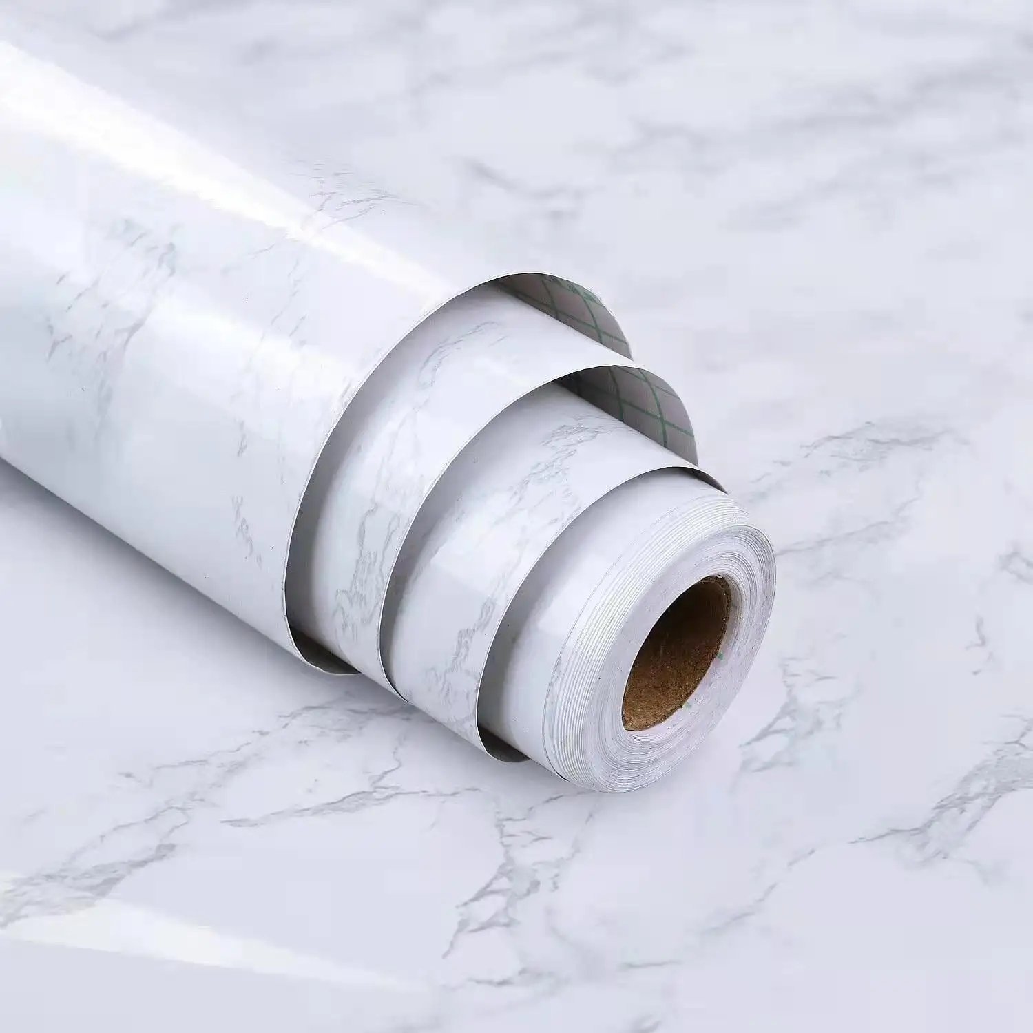 Non-self-adhesive marble PVC home decorative marble film with good quality