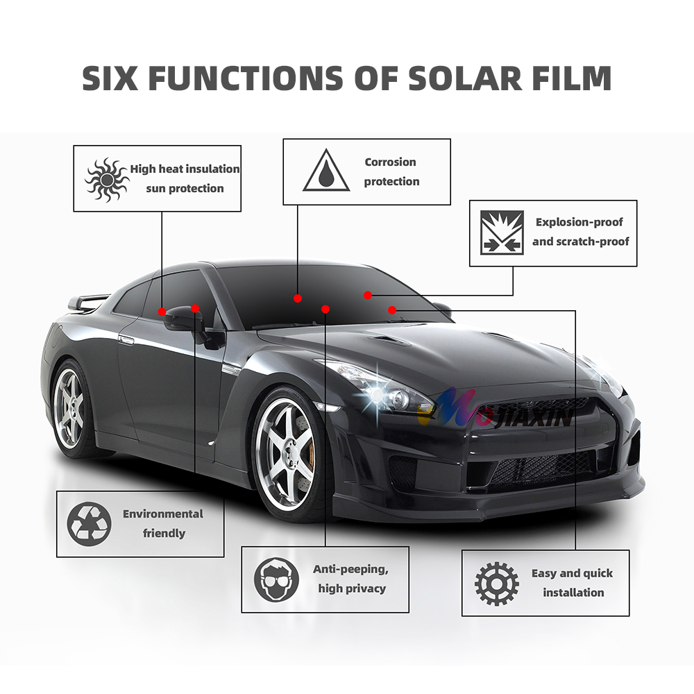 1PLY 15vlt Car Window Safety Film PET Window Tint Privacy Electric Tint Film for Vehicle Windows