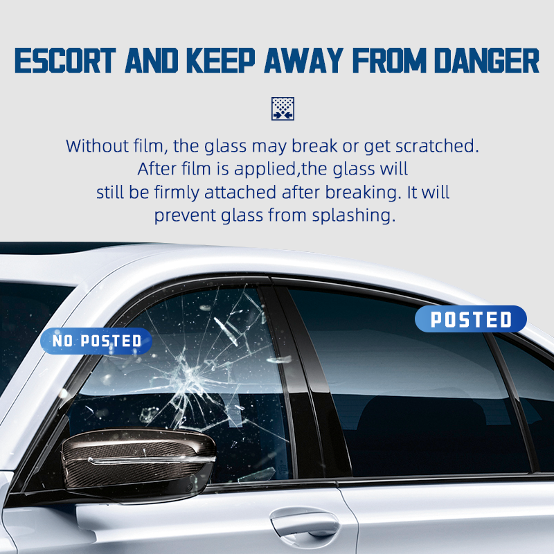 1PLY 15vlt Car Window Safety Film PET Window Tint Privacy Electric Tint Film for Vehicle Windows